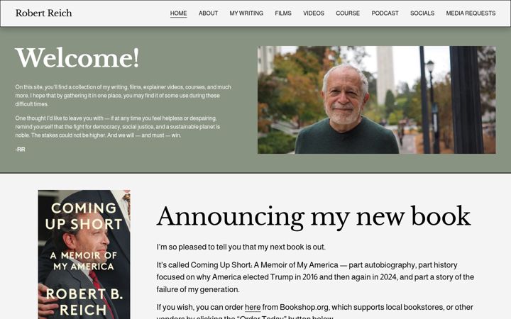 Screenshot of robertreich.org