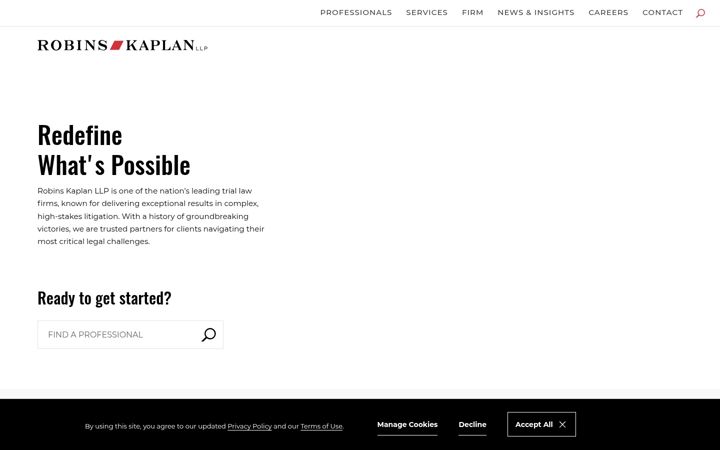 Екранна снимка на robinskaplan.com