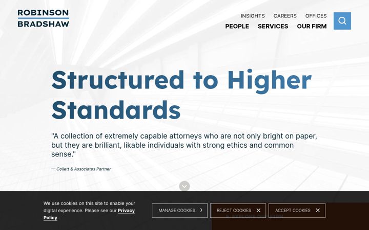 Screenshot of robinsonbradshaw.com