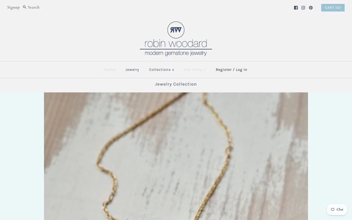 Captura de ecrã de robinwoodardjewelry.com