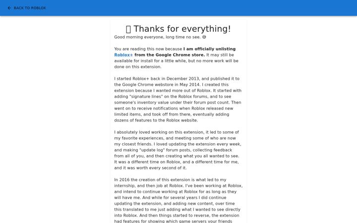 Screenshot of roblox.plus