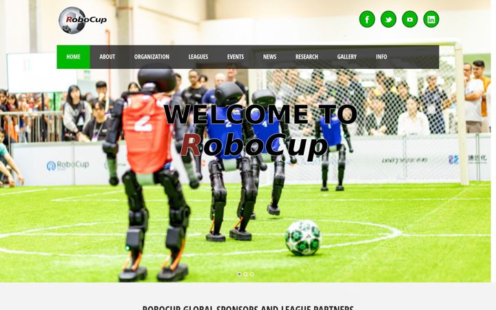 Screenshot of robocup.org