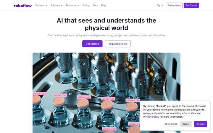 Kuvakaappaus sivustosta roboflow.com