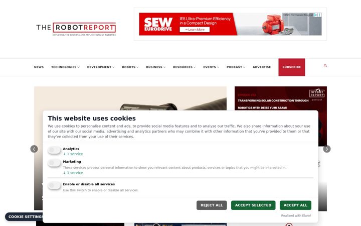 Screenshot of roboticsbusinessreview.com