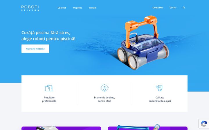 Screenshot of robotipiscina.ro