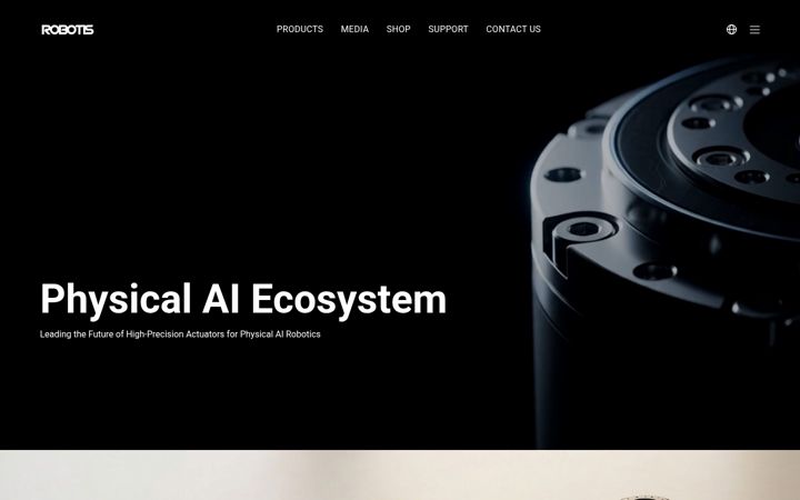 Screenshot of robotis.com