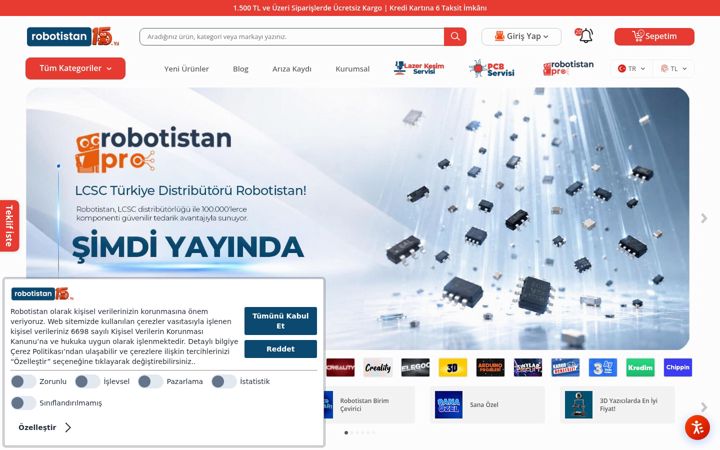 Screenshot of robotistan.com