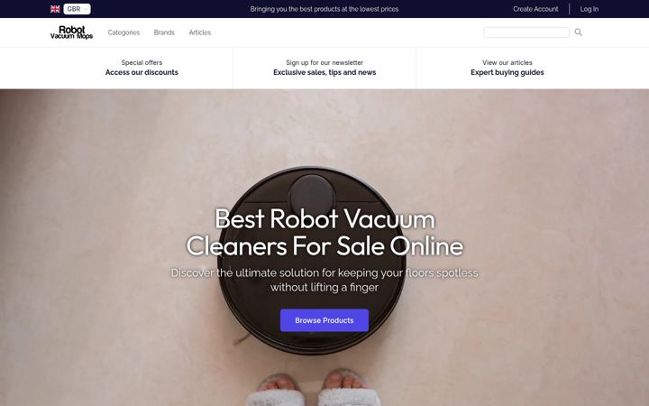 Screenshot of robotvacuummops.uk