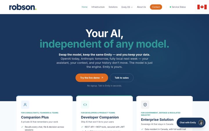Screenshot of robsoninc.com