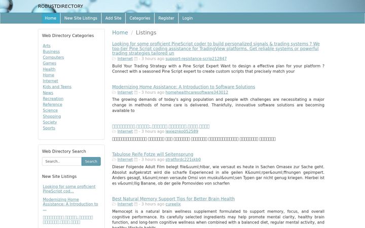 Screenshot of robustdirectory.com