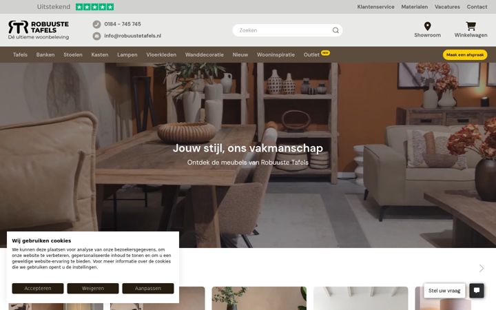 Screenshot of robuustetafels.nl