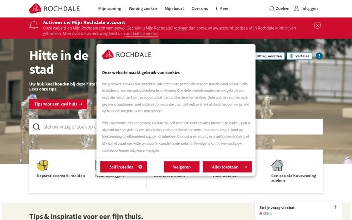 Ekraanipilt saidist rochdale.nl