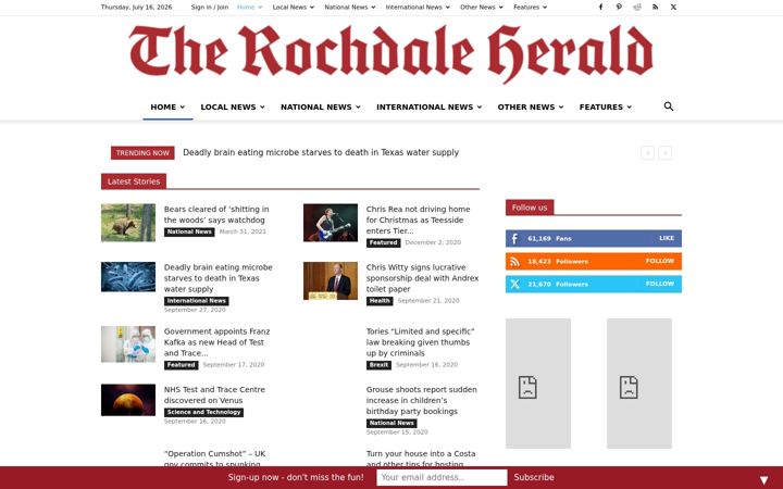 Ekraanipilt saidist rochdaleherald.co.uk