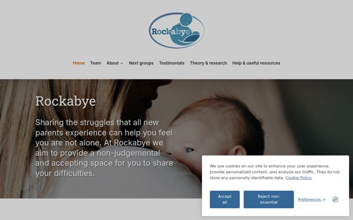 Screenshot of rockabye.org.uk
