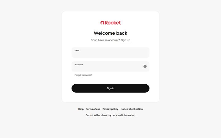 Screenshot di rocketaccount.com