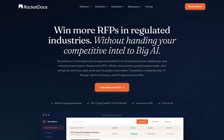Screenshot of rocketdocs.com