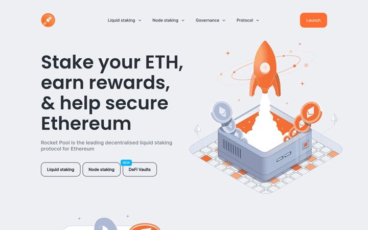 Screenshot of rocketpool.net