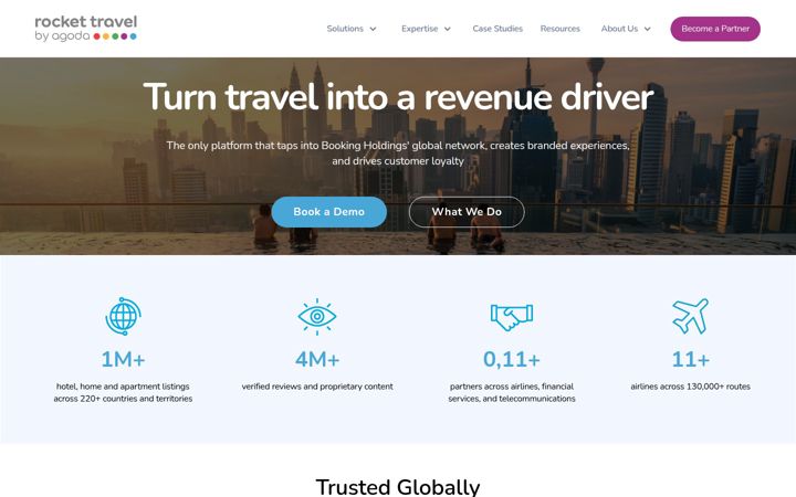 Screenshot of rockettravel.com