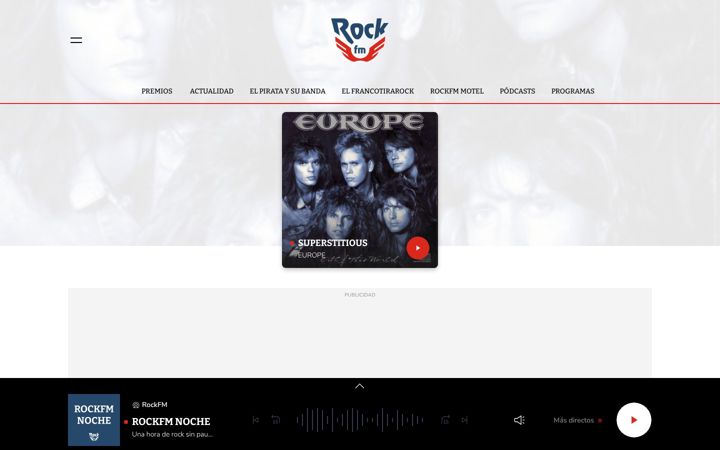 Screenshot ta' rockfm.fm