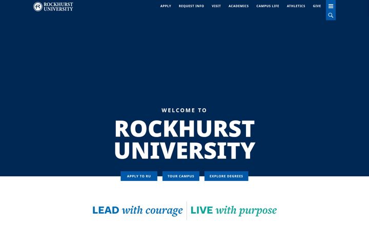 Screenshot of rockhurst.edu