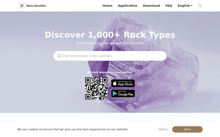 Screenshot of rockidentifier.com