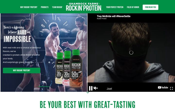 Screenshot of rockinprotein.com