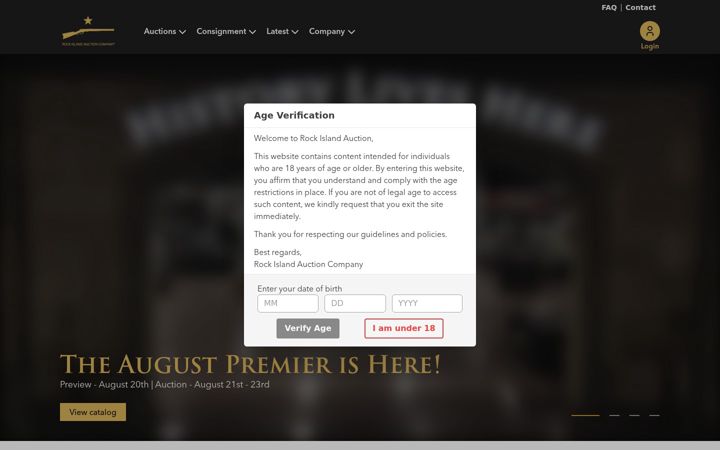Screenshot of rockislandauction.com