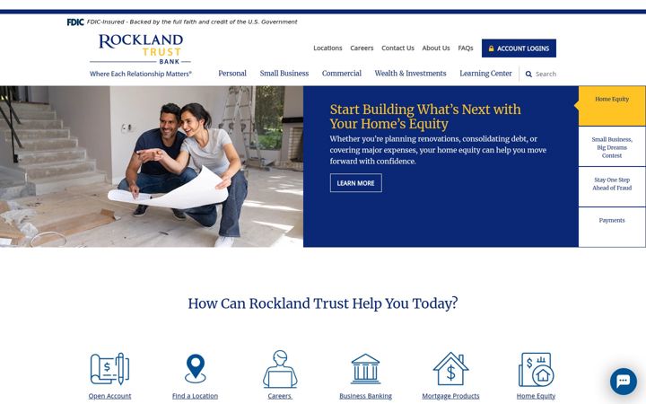Screenshot of rocklandtrust.com