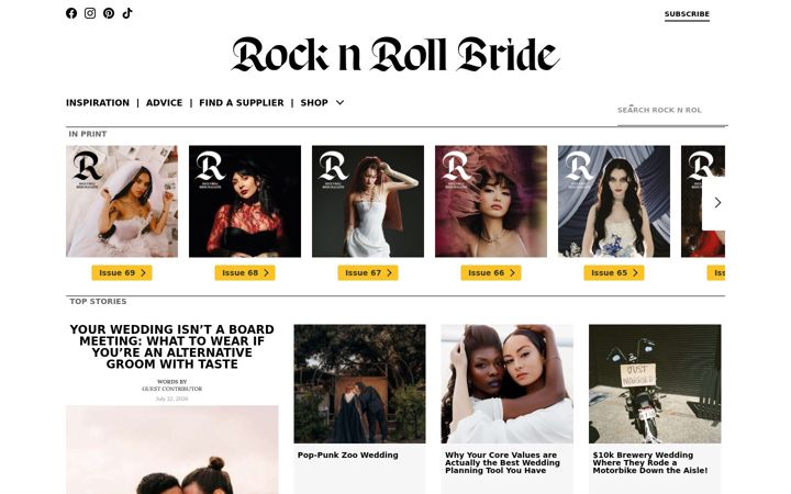Screenshot of rocknrollbride.com