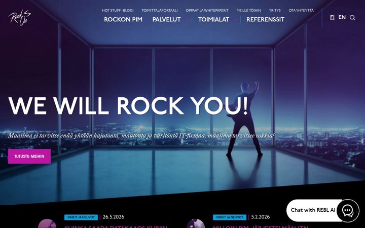 Екранна снимка на rockon.io