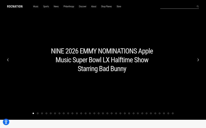 Screenshot of rocnation.com