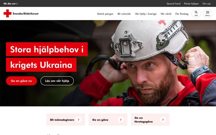 Screenshot of rodakorset.se