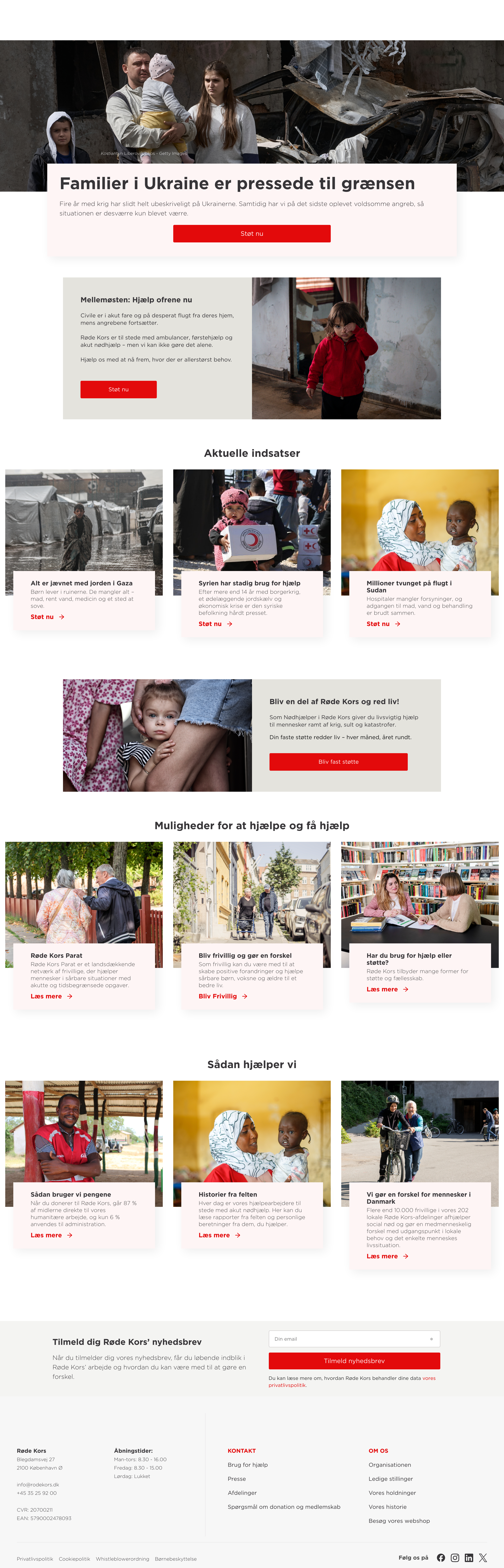 Screenshot of rodekors.dk