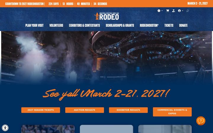 Screenshot of rodeohouston.com