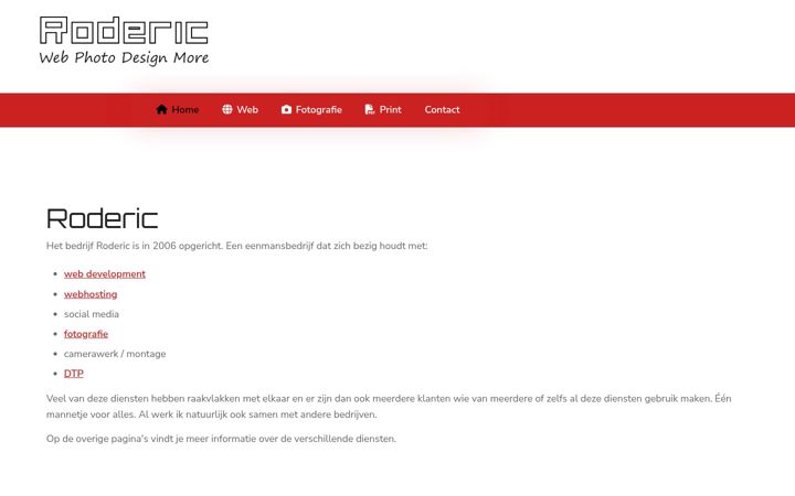Screenshot of roderic.nl