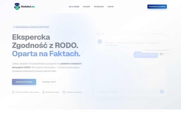 Screenshot of rodobot.eu