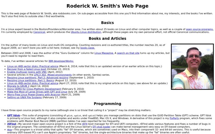 Screenshot of rodsbooks.com