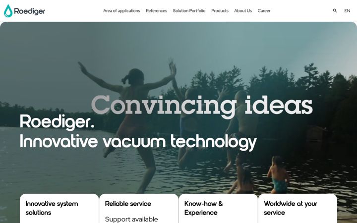 Екранна снимка на roediger-vacuum.com