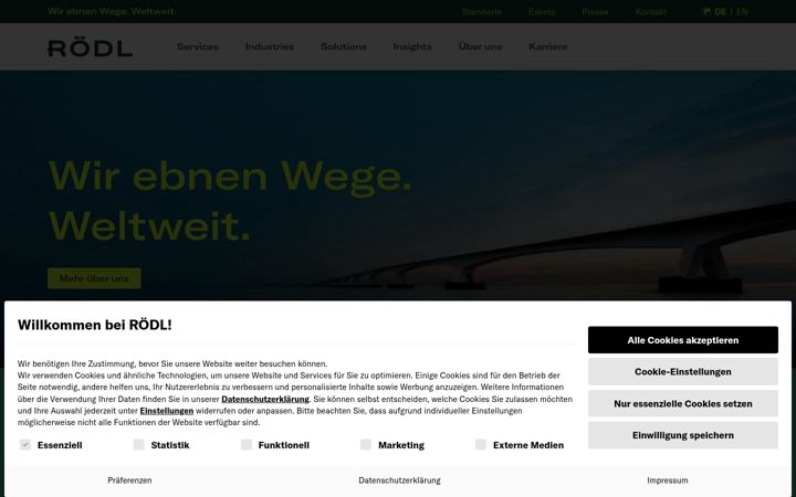 Screenshot of roedl.com