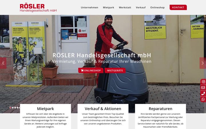 Zrzut ekranu roesler-vermietung.de