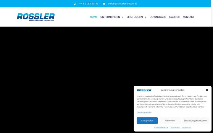 Screenshot van roessler-beton.at