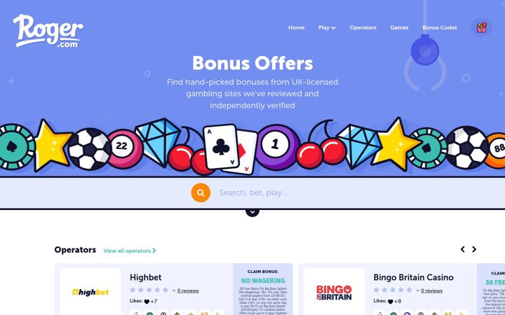 Screenshot of roger.com