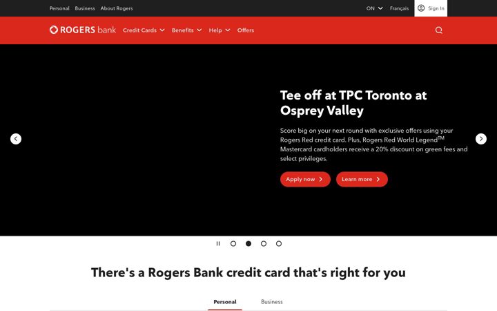 Screenshot of rogersbank.com