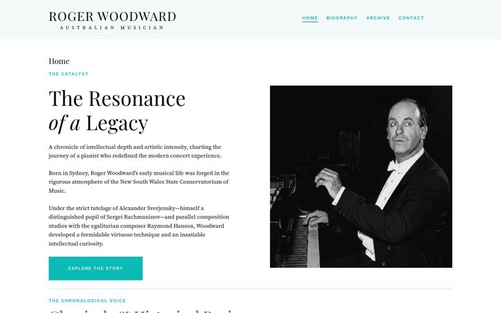 Screenshot of rogerwoodward.com