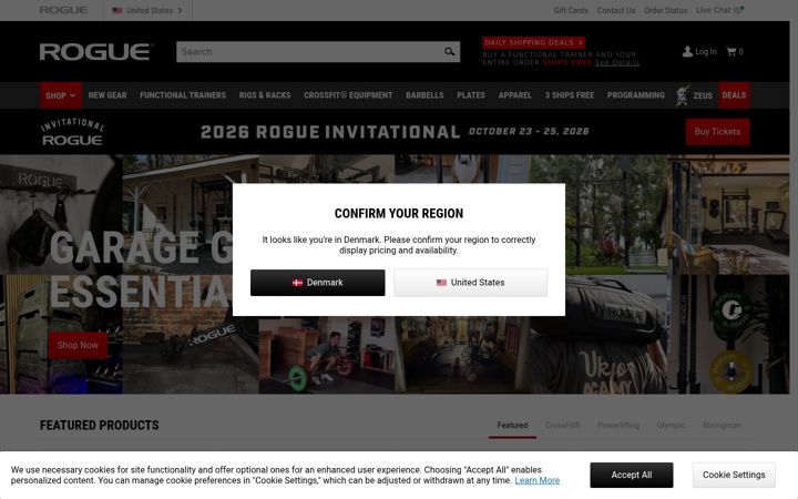 Screenshot of roguefitness.com
