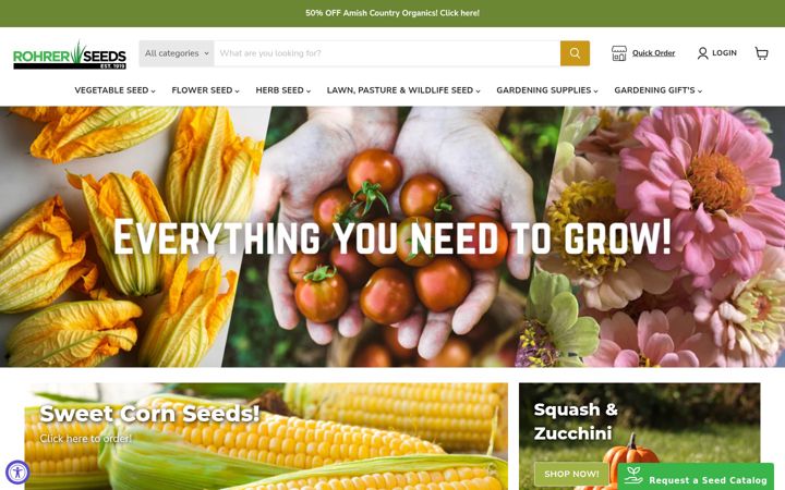 Екранна снимка на rohrerseeds.com