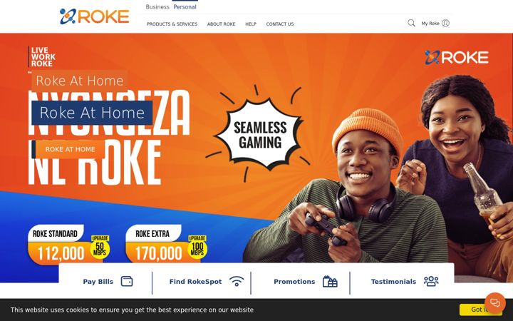 Screenshot of roketelkom.co.ug