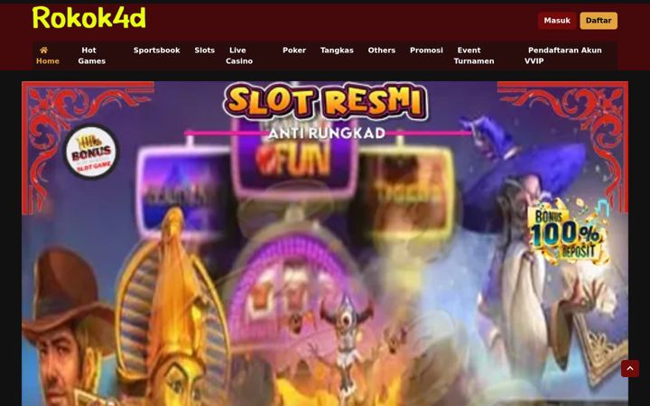 Captura de pantalla de rokok4dslot.com