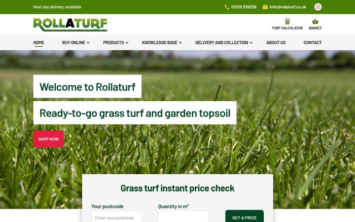 Screenshot of rollaturf.co.uk