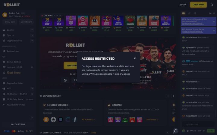 Screenshot of rollbit.com